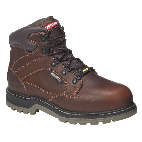 Craftsman Kryptor Men's 11 Wide Brown Steel Toe Waterproof Non Slip Work Boot - Picture 14 of 14